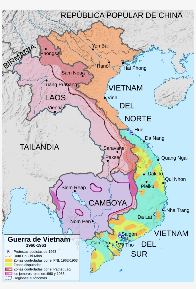 File - 1959 Vietnam War Map - Free Transparent PNG Download - PNGkey