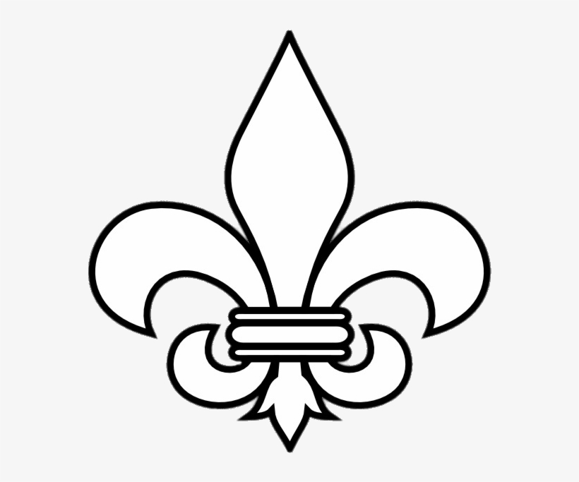 Black And White Fleur De Lis - Fleur De Lis Outline, transparent png #41615