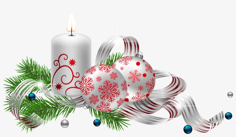 Transparent Christmas Decoration With Candles Png Picture - Christmas ...