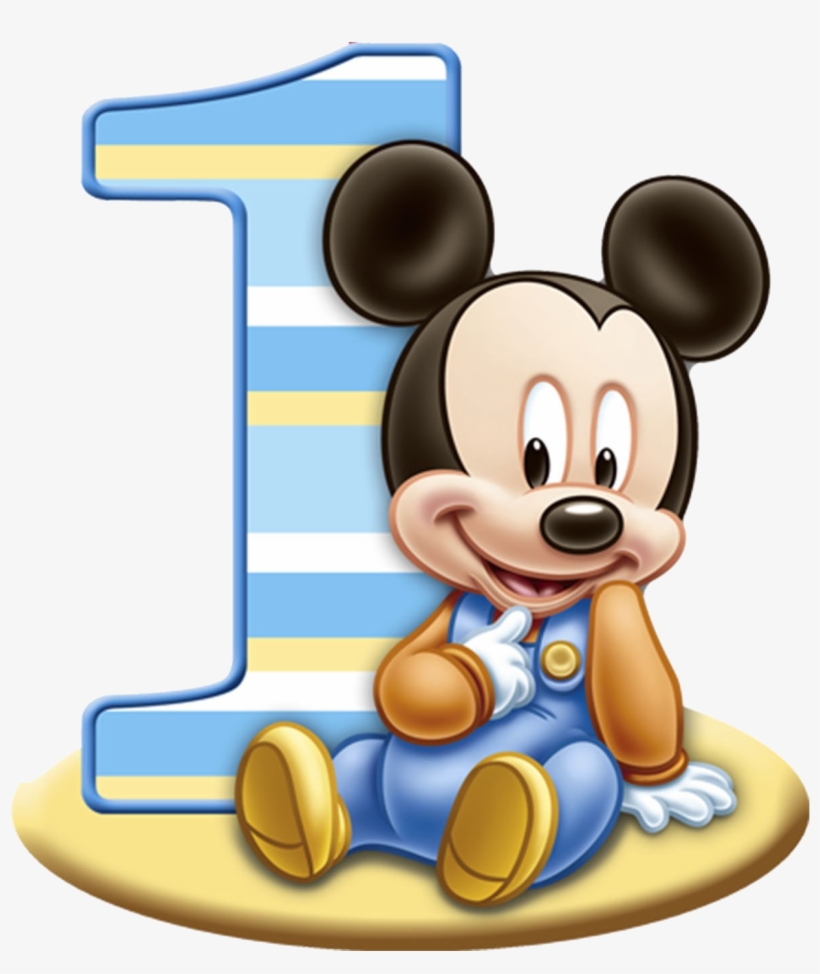 Download 1st Birthday Png Free Download - Baby Mickey Mouse 1st ...