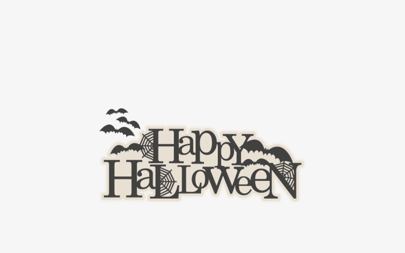 Happy Halloween Title Svg Scrapbook Cut File Cute Clipart ...