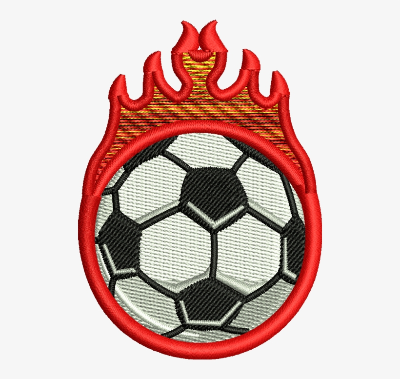 Soccer Flame Iron-on Patch - Football, transparent png #4029727