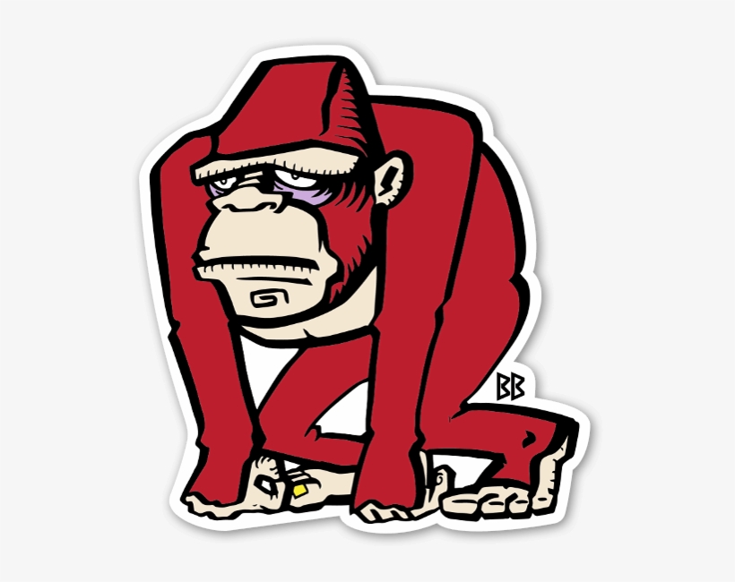 Red Gorilla Sticker Gorillas Stickers Free Transparent PNG Download PNGkey