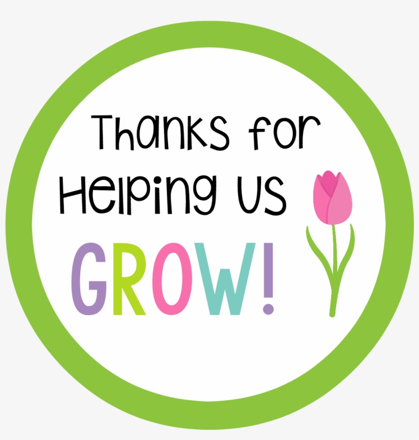 Thanks For Helping Us Grow Teacher Appreciation Tag Gift Free Transparent PNG Download PNGkey