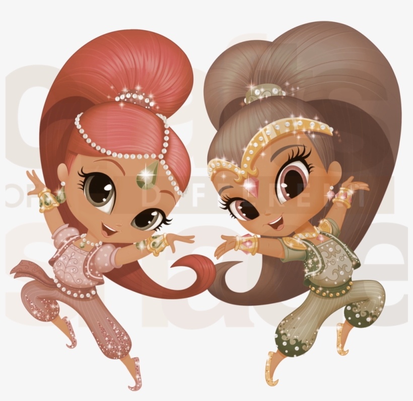 Brown Shimmer And Shine Clip Art - Shimmer And Shine Happy Birthday, transparent png #4063705