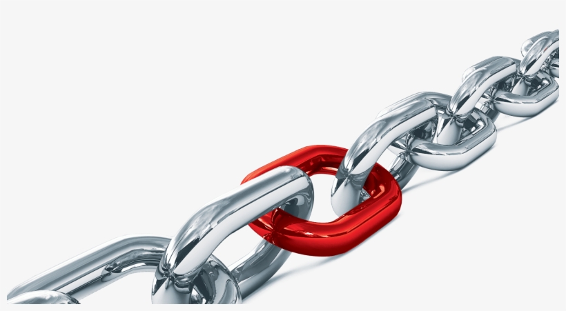Mechanism Chain With Red Link In The Middle Of Grey - Red, transparent png #4090750