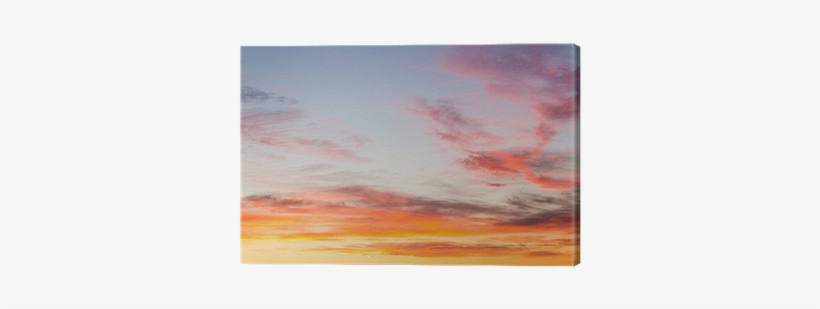 Dramatic Sunset Sky With Orange Colored Clouds Painting Free Transparent Png Download Pngkey