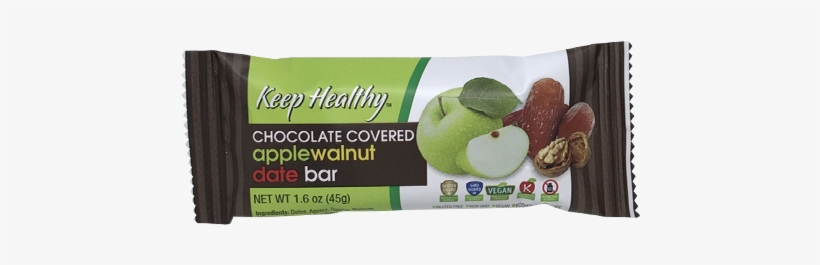Keep Healthy Original Chocolate Covered Date Bars Apple - Keep Healthy Chocolate Covered Apple Walnut Date Bar, transparent png #4099978