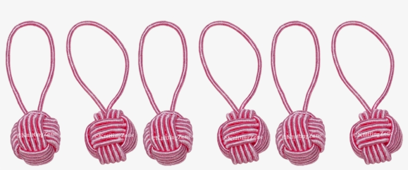 Hiyahiya Yarn Ball Stitch Markers Pink (6 Pack), transparent png #416798