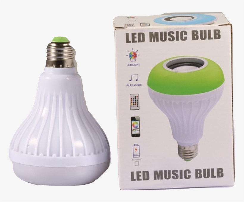 Led Music Light Bulb - Incandescent Light Bulb, transparent png #4141375
