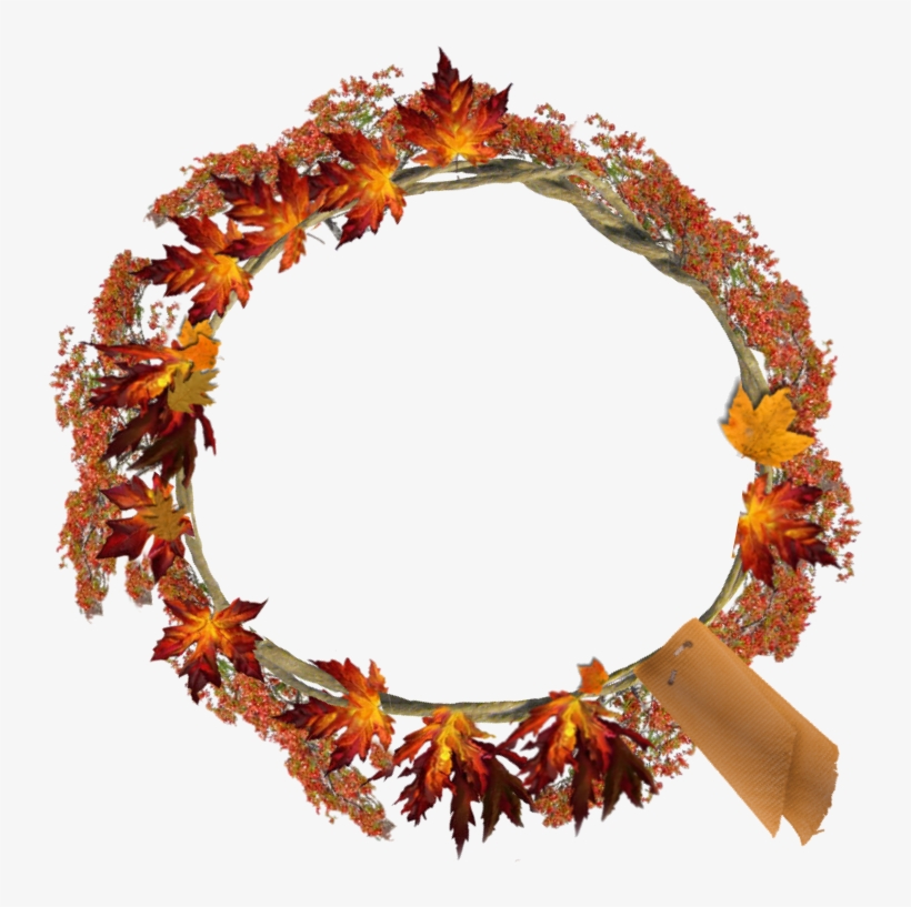 Autumn Wreath Frame - Wreath - Free Transparent PNG Download - PNGkey
