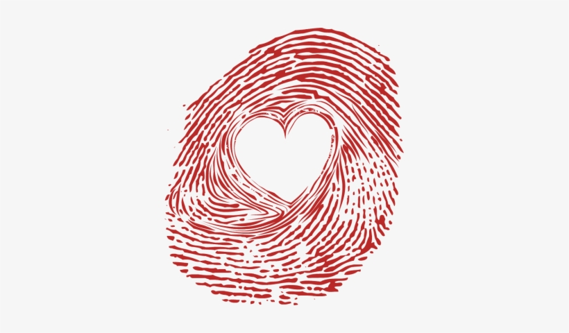 Fingerprint Heart Tattoo Raster graphics heart hand spiral png  PNGEgg