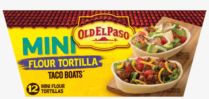Old El Paso Mini Soft Taco Boats Shells Png Hard Shell - Old El Paso Soft Taco Dinner Kit 12.5 Oz, transparent png #4294879