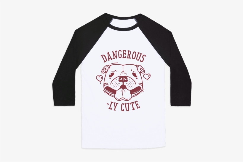 Dangerously Cute Pit Bull Baseball Tee - Don T Touch Me Cactus, transparent png #438727