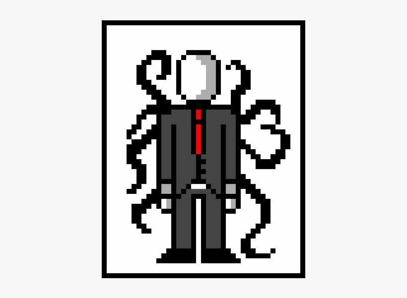 slender man pixel art template