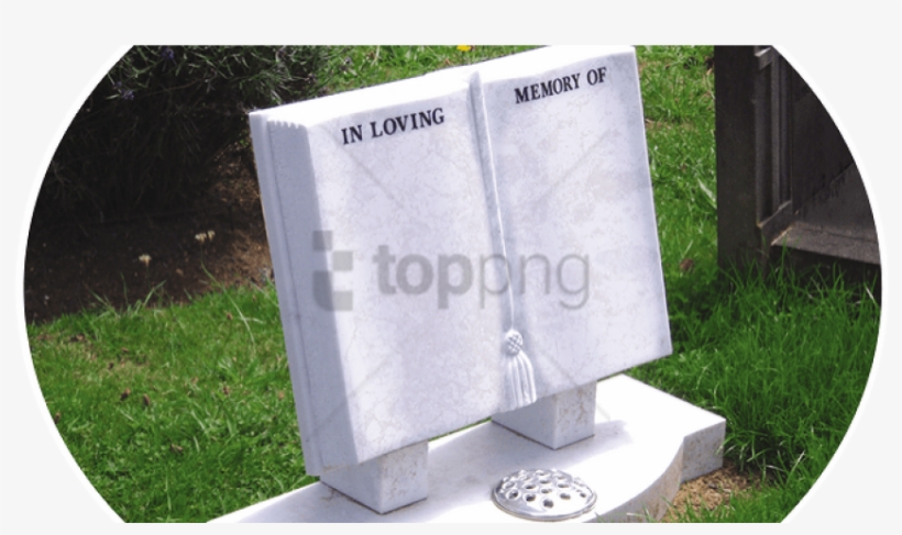 A Book Grave Stone - Gravestone Book, transparent png #4334981