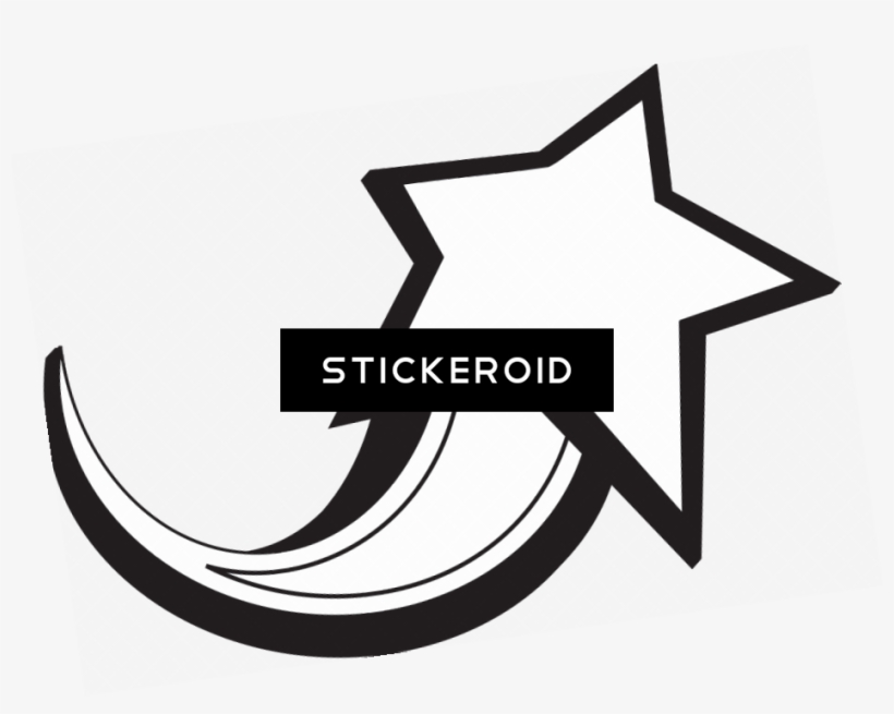 black and white shooting star clipart emblem free transparent png download pngkey white shooting star clipart emblem