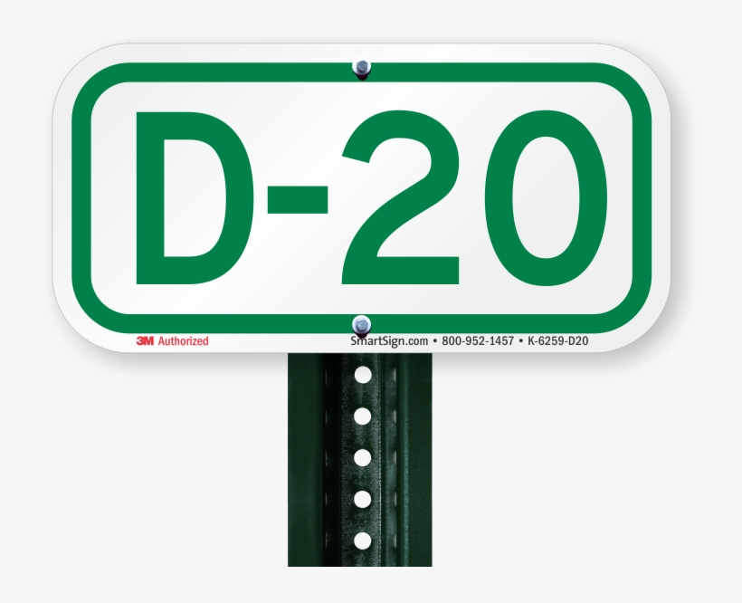 Parking Space Sign D-20 - Reflective Aluminum No Parking Sign, Small, 12" X 6", transparent png #4393329