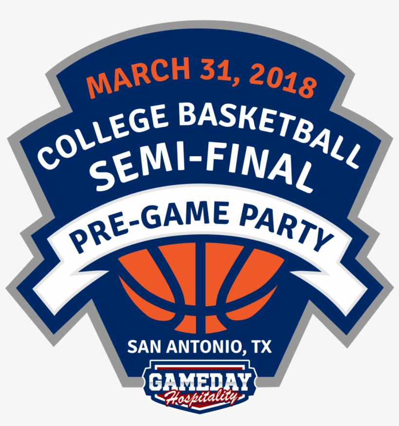 2018 College Basketball Semi Final Pre Game Party - Diy Basketball Logo Design, transparent png #4515102