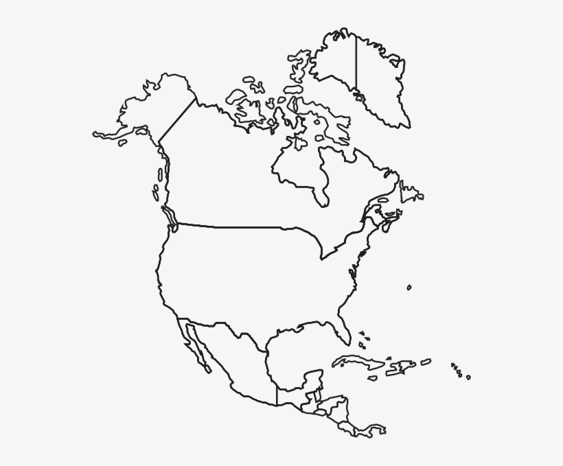 Free Printable Blank Map Of North America