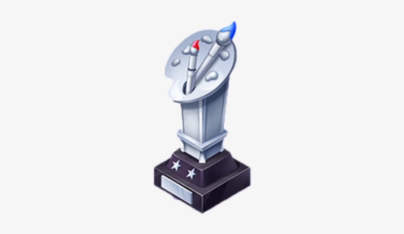 Silver Artist Trophy Trophy Free Transparent Png Download Pngkey - roblox winter games 2014 silver trophy trophy free