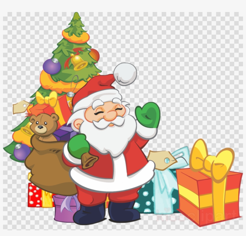 Download Thanksgiving Coloring Books For Kids Clipart - Clip Art Santa And Christmas Tree, transparent png #4672199