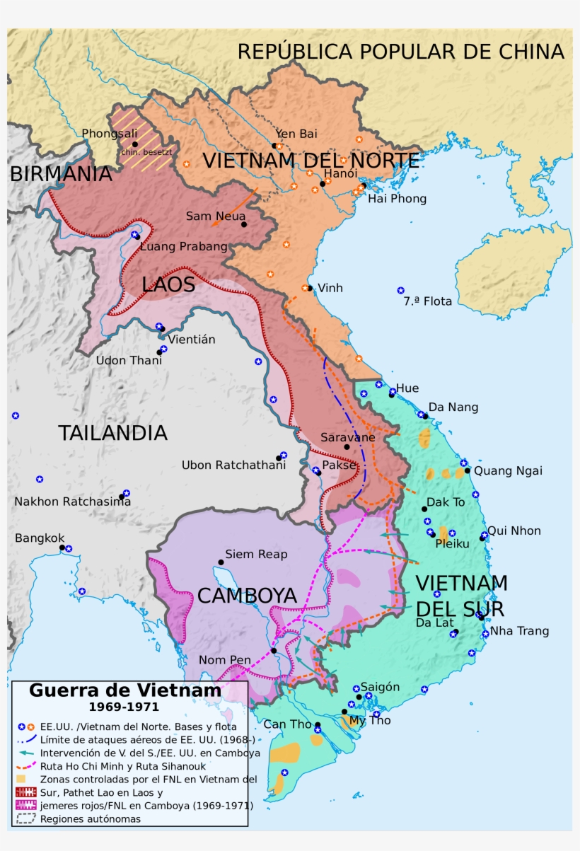 Open - Vietnam War 1973 Map - Free Transparent PNG Download - PNGkey
