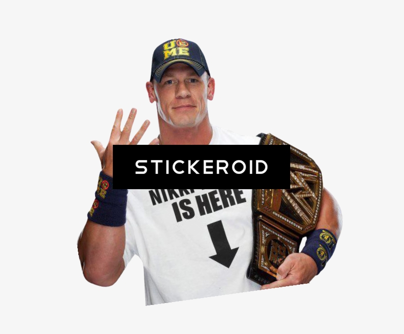 John Cena Wwe John Cena With The Wwe Championship Belt 13 Posed Free Transparent Png Download Pngkey