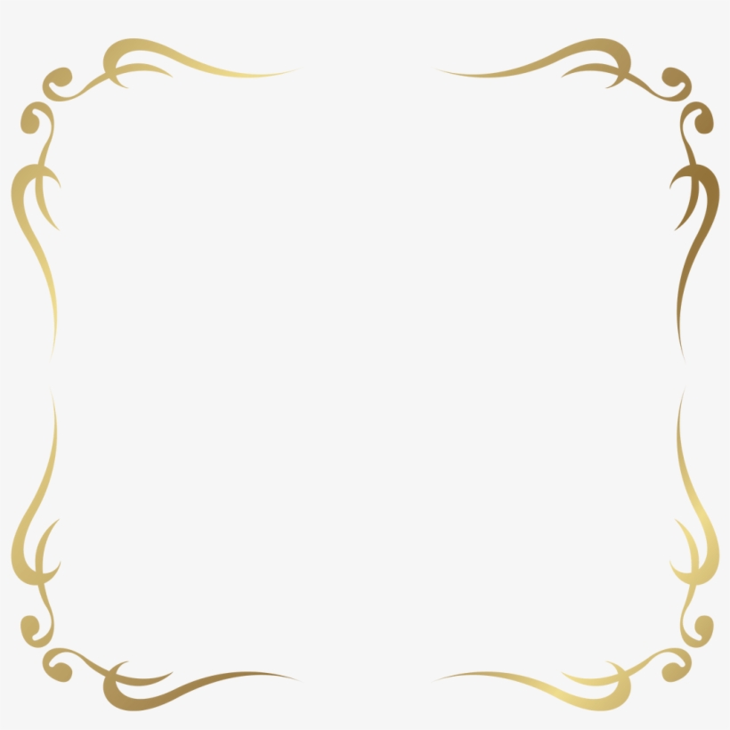 Decorative Border Png - Fancy Borders Png Gold - Free Transparent PNG ...