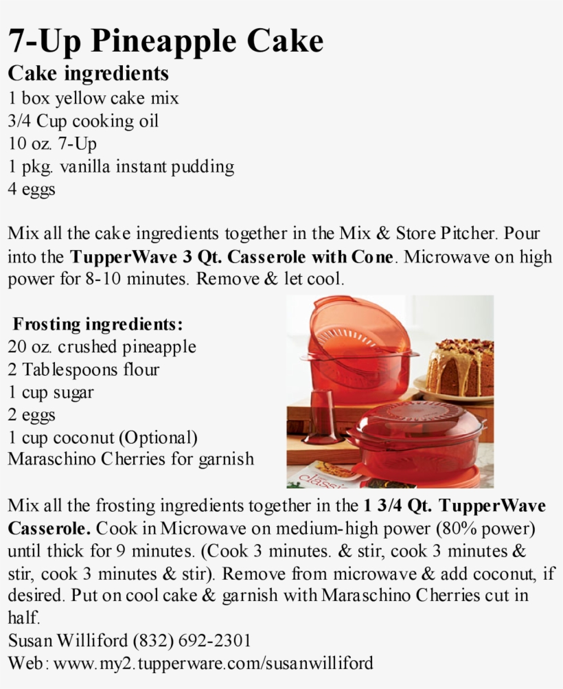 Tupperware 7 Up Pineapple Cake Make It In The Tupperware - Tupperware Microwave Stack Cooker 7pc Cooking Set Nocturnal, transparent png #4830674