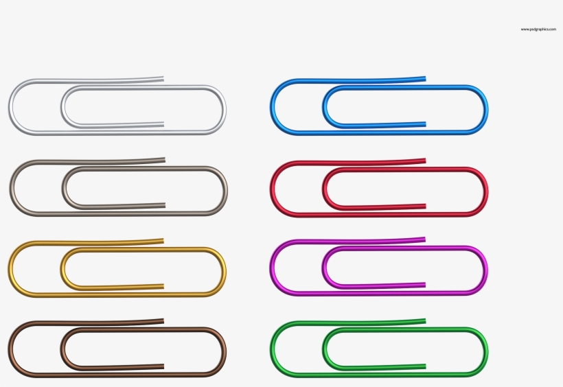 Colorful Paper Clips Png - Electric Blue - Free Transparent Png 