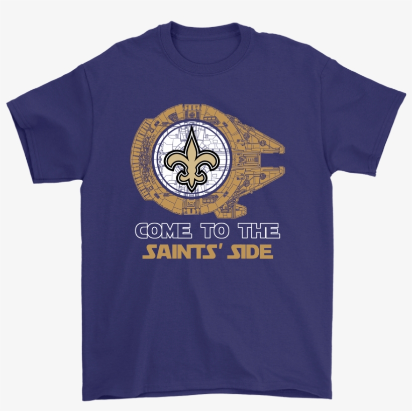 Come To The New Orleans Saints' Side Star Wars Shirts - Sharks Star Wars T Shirt, transparent png #491349