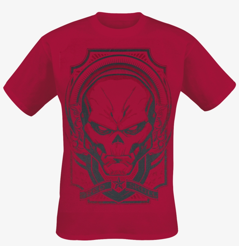 Captain America - Red Skull - Furious Face - T-shirt - T-shirt, transparent png #497934