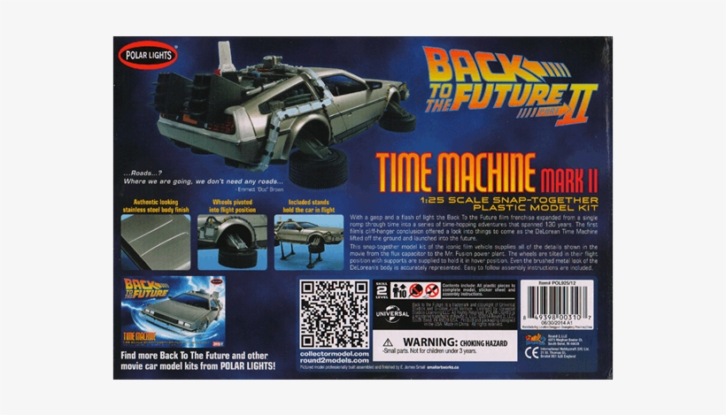 1 Of - Back To The Future Ii Time Machine 1:25 Model Snap, transparent png #4906901