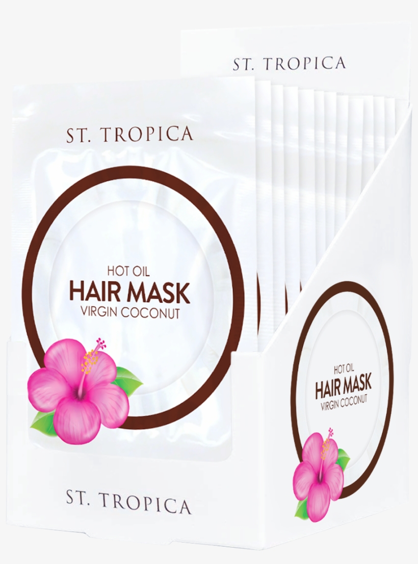 Tropica Coconut Oil Hair Mask 12-pack - St. Tropica Organic Coconut Hot Oil Hair Mask, transparent png #4996463