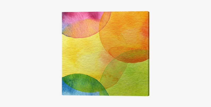 Abstract Watercolor Circle Painted Background Canvas - Watercolor Painting, transparent png #53612