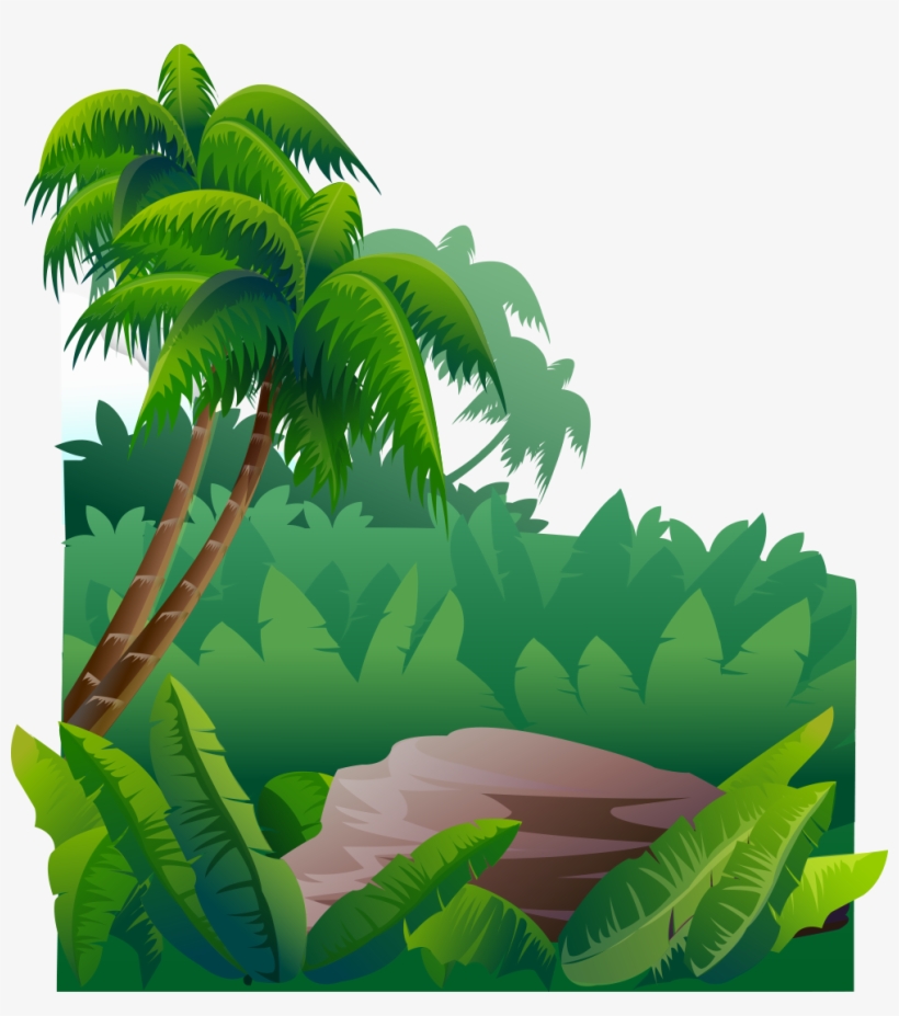 Gorilla Cartoon Clip Art - Cartoon Jungle Trees Png - Free Transparent