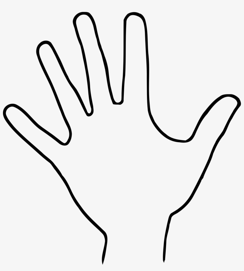 Hand Outline Clipart Png Hand Outline Clipart Black And White Free Transparent Png Download