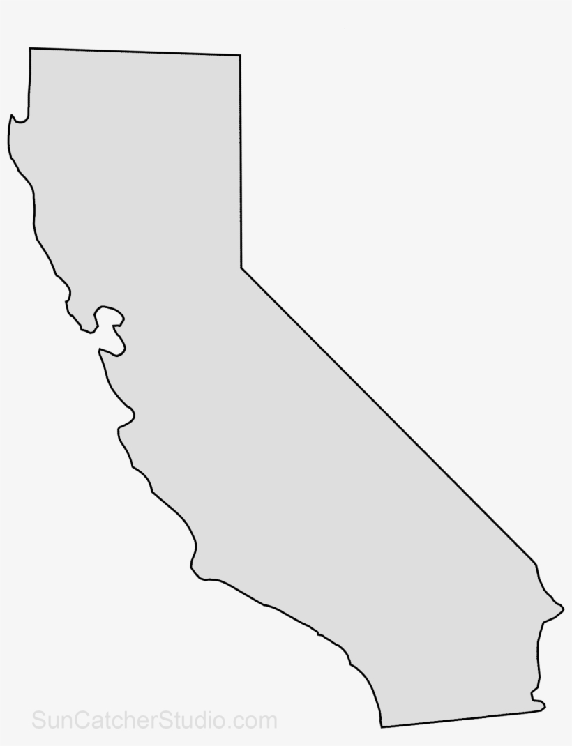 California Map Outline Png Shape State Stencil Clip California State 6332