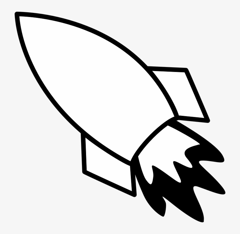Rocket Clipart Black And White Free Transparent PNG Download PNGkey