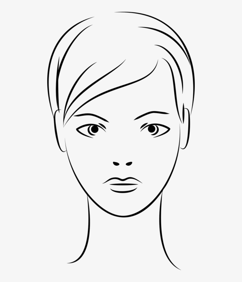 Female Face Line Art - Free Transparent PNG Download - PNGkey