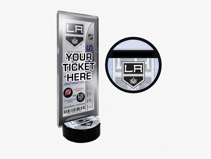 La Kings Hockey Puck Ticket Display Stand - Los Angeles Kings Hockey Puck Ticket Display Stand, transparent png #5354224