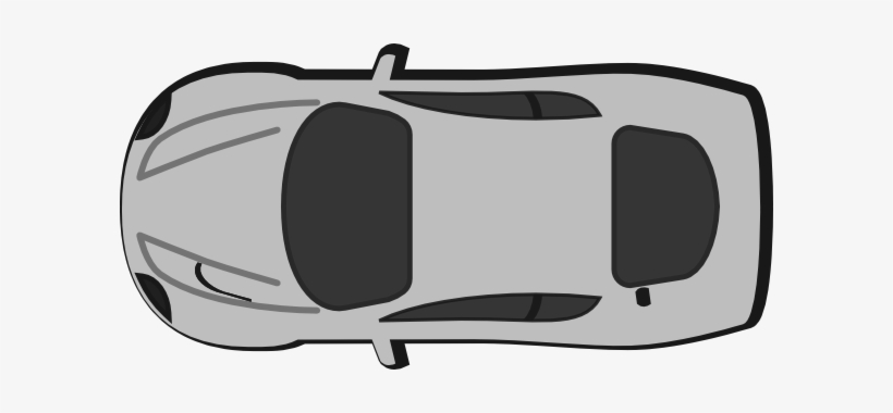 Gray Top View Clip Art At Clker - Outline Of A Car Top View, transparent png #545048