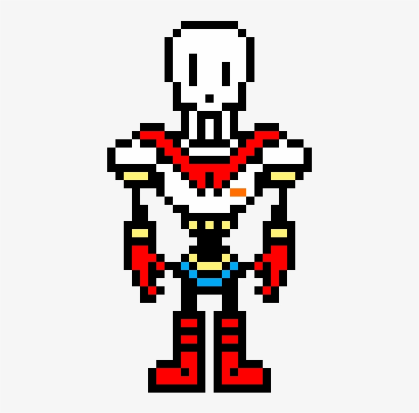 Undertale Papyrus Papyrus Sprite Free Transparent Png Download Pngkey - gaster blaster roblox decal