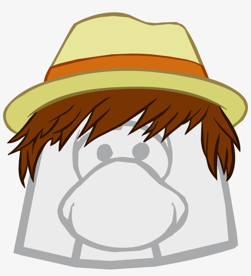 Straw Fedora Icon - Club Penguin Optic Headset - Free Transparent PNG  Download - PNGkey