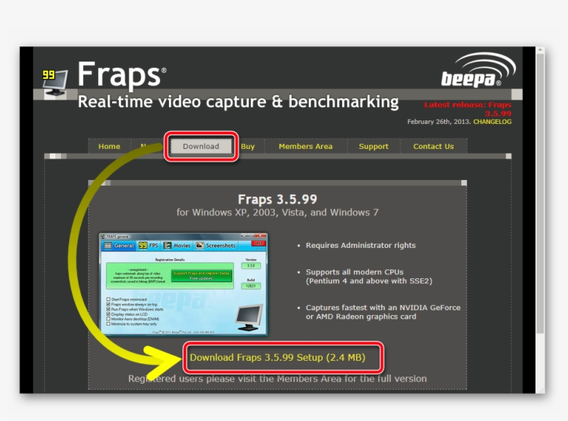 Эти Рекомендации Актуальны И Для Желающих Скачать Fraps - Fraps.