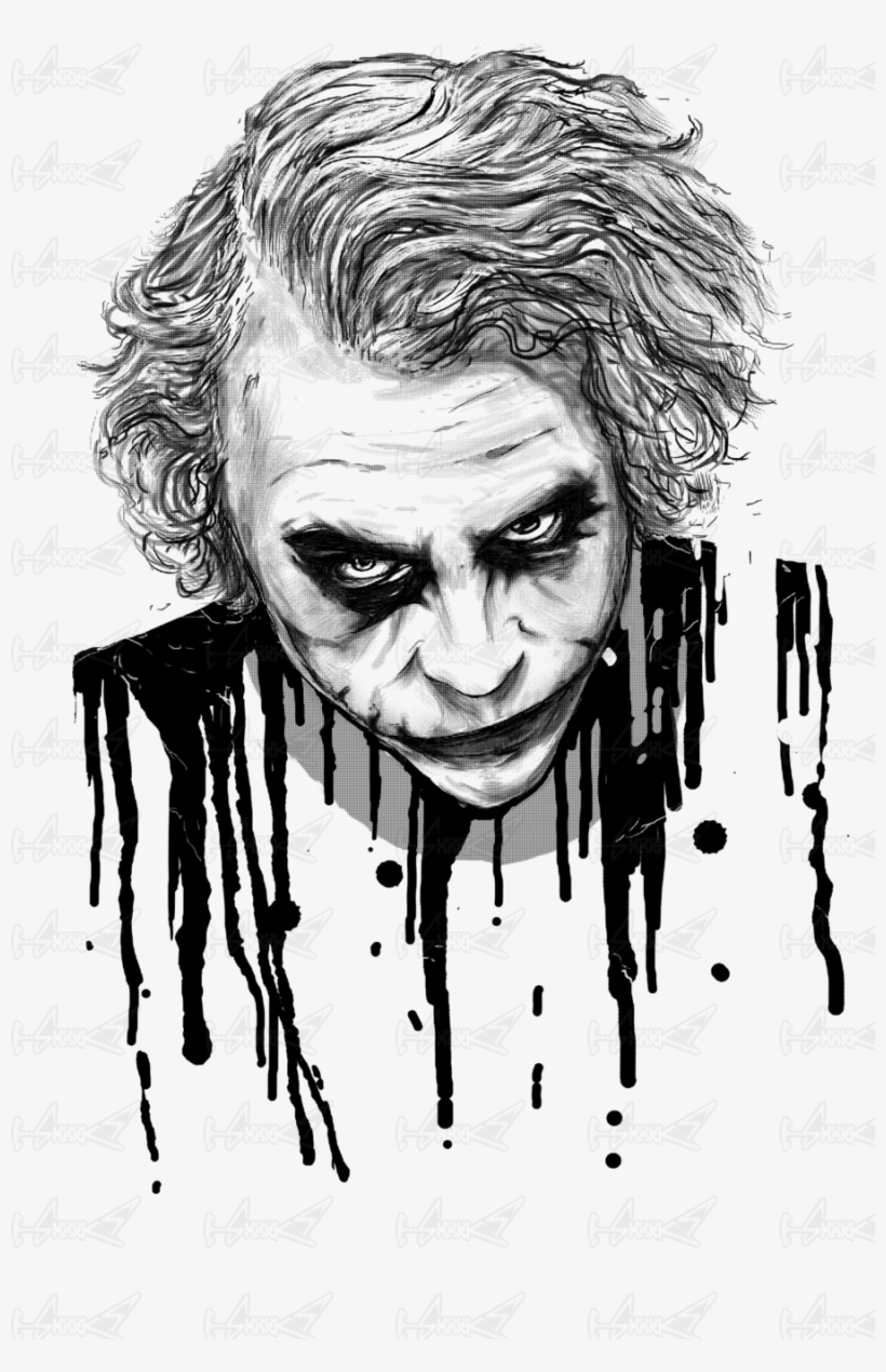 The Joker T - Joker Art Black And White - Free Transparent PNG Download