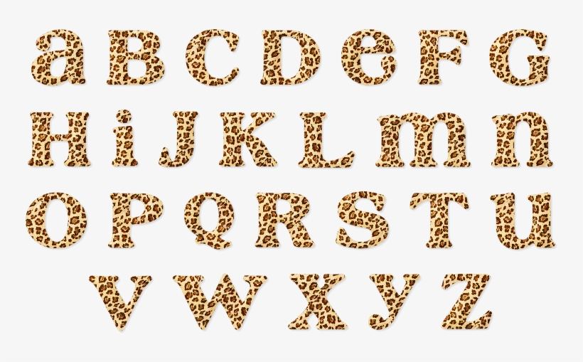 cheetah-print-font-leopard-print-alphabet-letters-free-transparent