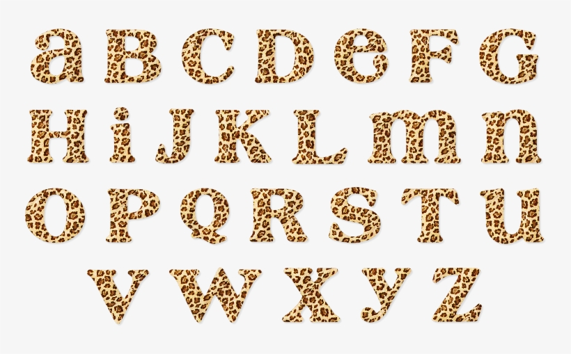 Cheetah Print Font Leopard Print Alphabet Letters Free Transparent 