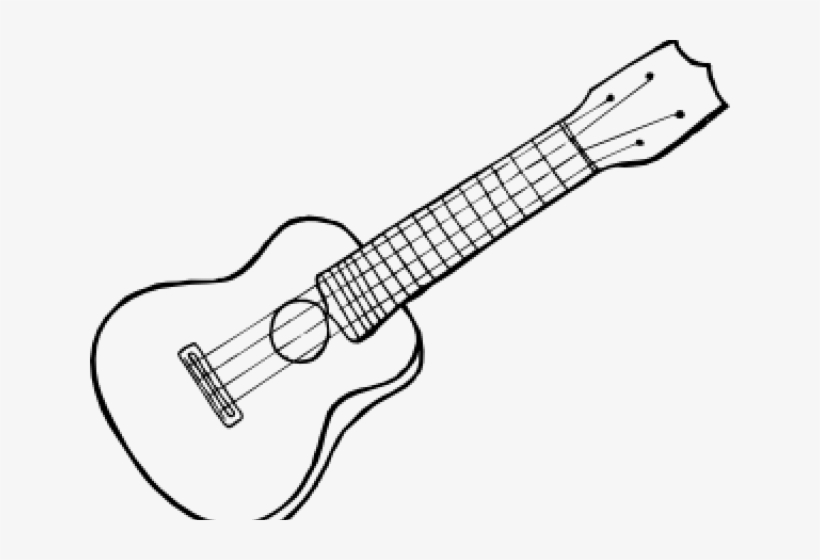 Ukulele Clipart Sketch - Line Art, transparent png #5648418. 